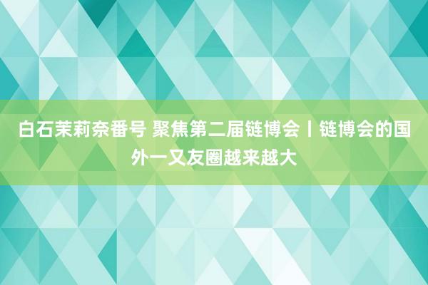 白石茉莉奈番号 聚焦第二届链博会丨链博会的国外一又友圈越来越大