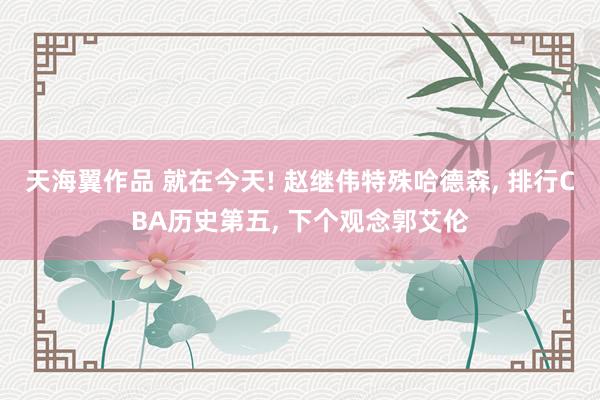 天海翼作品 就在今天! 赵继伟特殊哈德森, 排行CBA历史第五, 下个观念郭艾伦