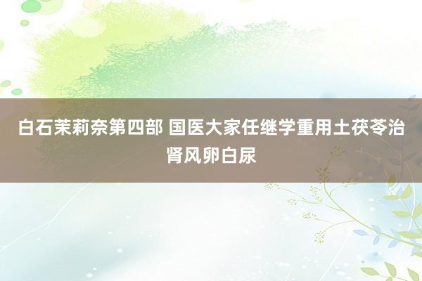 白石茉莉奈第四部 国医大家任继学重用土茯苓治肾风卵白尿