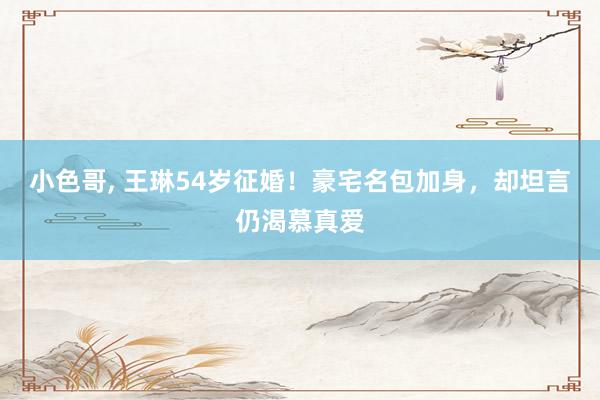 小色哥, 王琳54岁征婚！豪宅名包加身，却坦言仍渴慕真爱