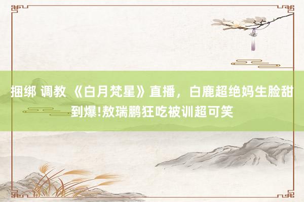 捆绑 调教 《白月梵星》直播，白鹿超绝妈生脸甜到爆!敖瑞鹏狂吃被训超可笑