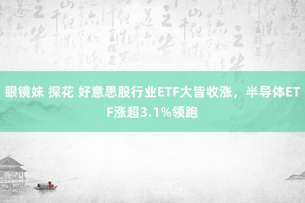 眼镜妹 探花 好意思股行业ETF大皆收涨，半导体ETF涨超3.1%领跑