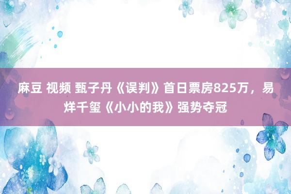 麻豆 视频 甄子丹《误判》首日票房825万，易烊千玺《小小的我》强势夺冠