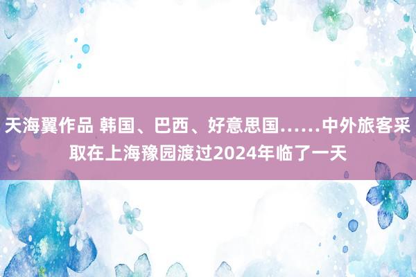 天海翼作品 韩国、巴西、好意思国……中外旅客采取在上海豫园渡过2024年临了一天