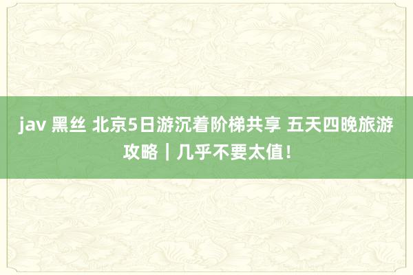 jav 黑丝 北京5日游沉着阶梯共享 五天四晚旅游攻略｜几乎不要太值！