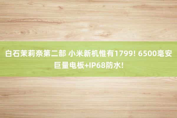 白石茉莉奈第二部 小米新机惟有1799! 6500毫安巨量电板+IP68防水!