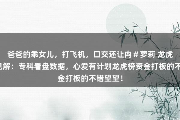 爸爸的乖女儿，打飞机，口交还让禸＃萝莉 龙虎榜资金见解：专科看盘数据，心爱有计划龙虎榜资金打板的不错望望！