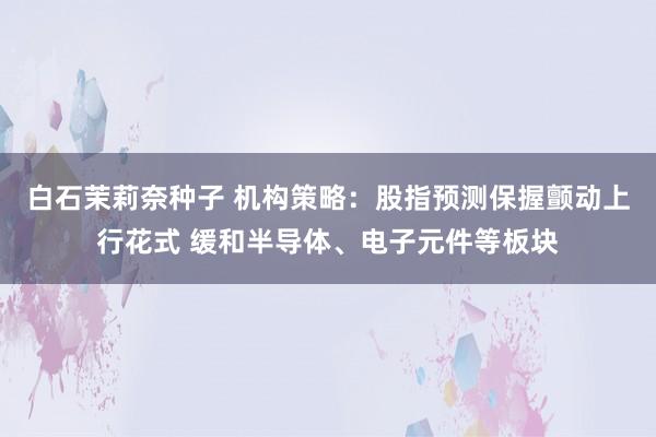 白石茉莉奈种子 机构策略：股指预测保握颤动上行花式 缓和半导体、电子元件等板块