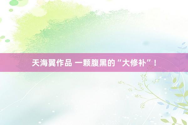 天海翼作品 一颗腹黑的“大修补”！
