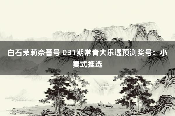白石茉莉奈番号 031期常青大乐透预测奖号：小复式推选