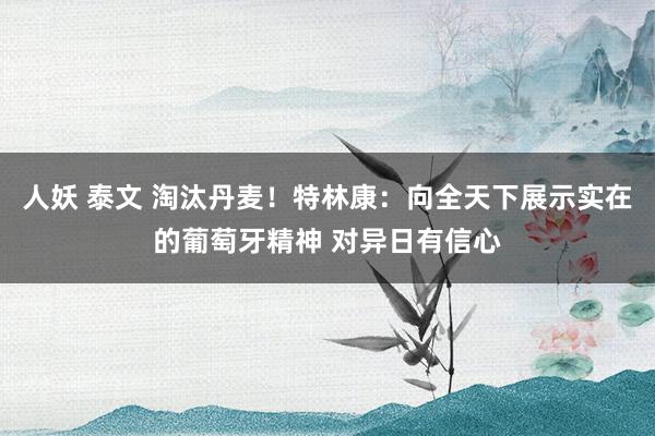 人妖 泰文 淘汰丹麦！特林康：向全天下展示实在的葡萄牙精神 对异日有信心