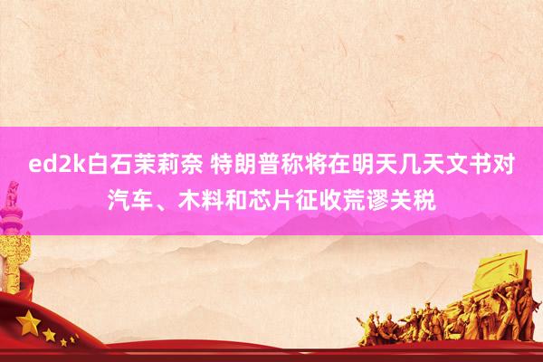 ed2k白石茉莉奈 特朗普称将在明天几天文书对汽车、木料和芯片征收荒谬关税