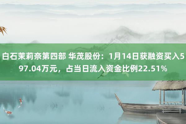 白石茉莉奈第四部 华茂股份：1月14日获融资买入597.04万元，占当日流入资金比例22.51%