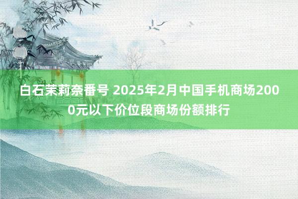 白石茉莉奈番号 2025年2月中国手机商场2000元以下价位段商场份额排行