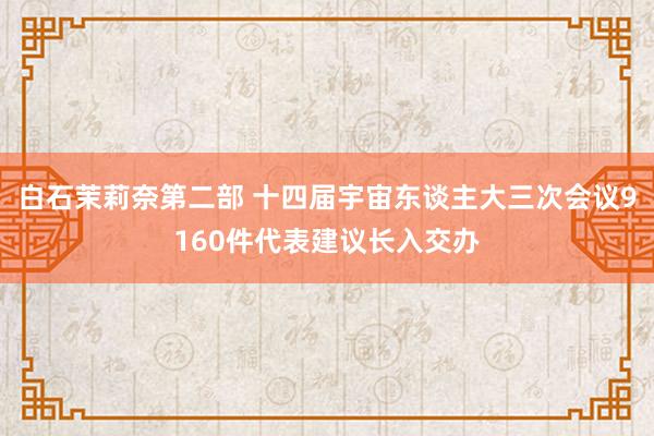 白石茉莉奈第二部 十四届宇宙东谈主大三次会议9160件代表建议长入交办