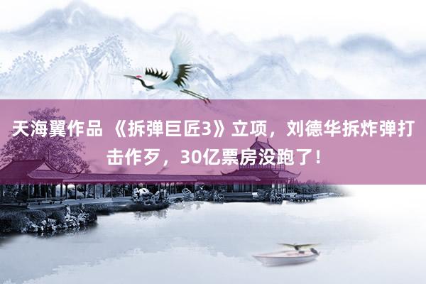 天海翼作品 《拆弹巨匠3》立项，刘德华拆炸弹打击作歹，30亿票房没跑了！