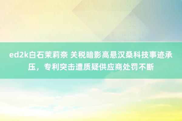 ed2k白石茉莉奈 关税暗影高悬汉桑科技事迹承压，专利突击遭质疑供应商处罚不断