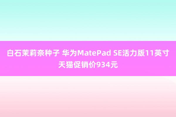 白石茉莉奈种子 华为MatePad SE活力版11英寸天猫促销价934元