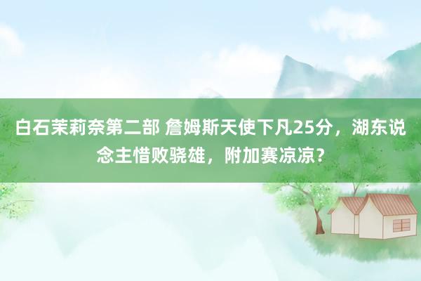 白石茉莉奈第二部 詹姆斯天使下凡25分，湖东说念主惜败骁雄，附加赛凉凉？