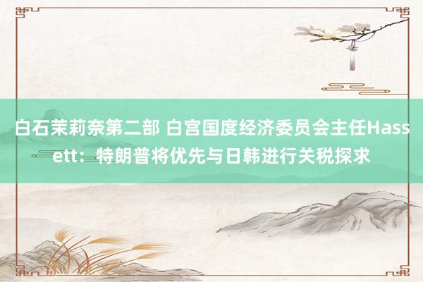 白石茉莉奈第二部 白宫国度经济委员会主任Hassett：特朗普将优先与日韩进行关税探求