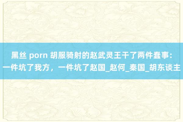 黑丝 porn 胡服骑射的赵武灵王干了两件蠢事：一件坑了我方，一件坑了赵国_赵何_秦国_胡东谈主