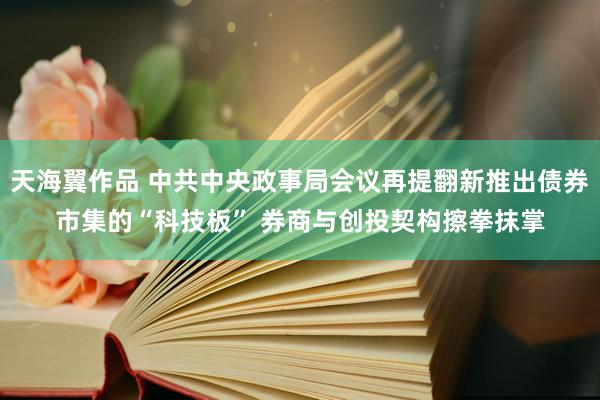 天海翼作品 中共中央政事局会议再提翻新推出债券市集的“科技板” 券商与创投契构擦拳抹掌